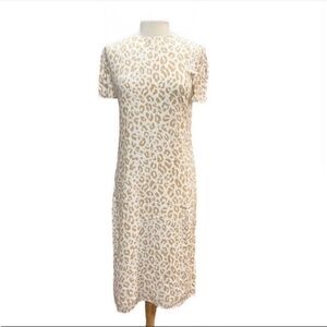 Jenni Kayne Snow Leopard Midi Dress Size S NWT